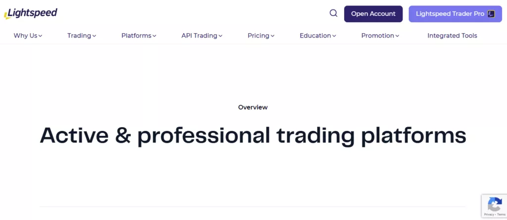 Lightspeed trading platforms