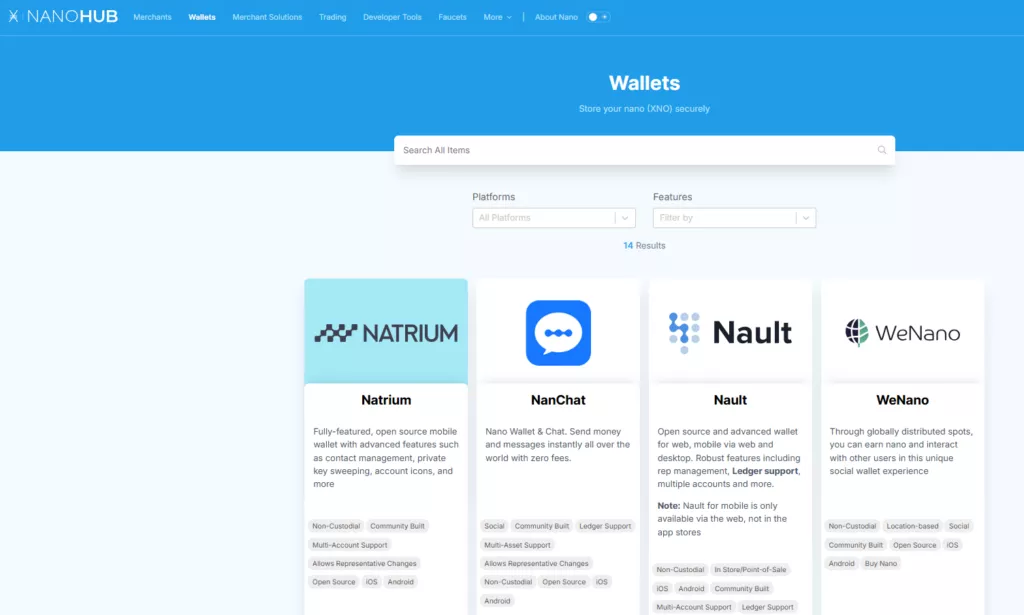 Nano Wallet