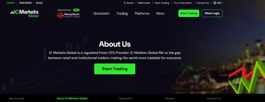 Overview IC Markets Raw Spread and Standard Account