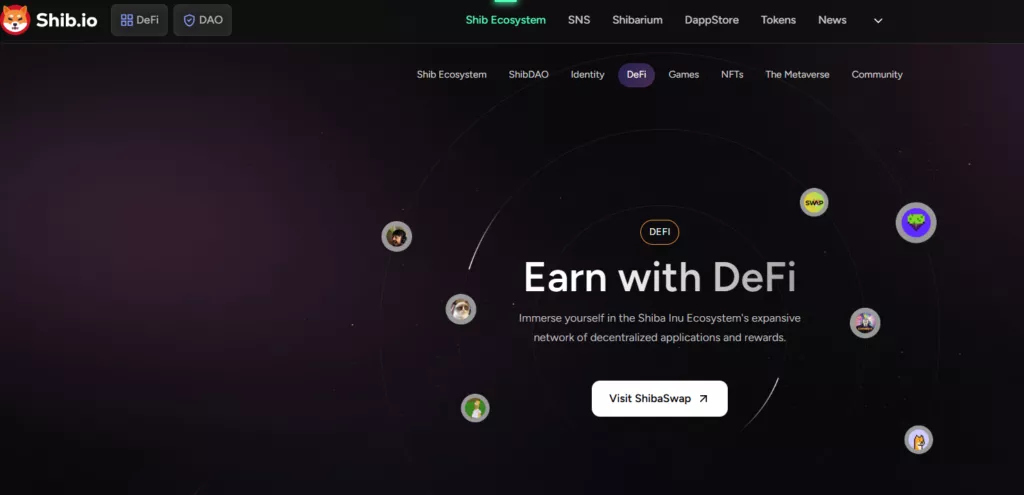Shiba Inu DeFi (Decentralized Finance)