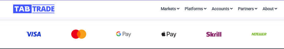 TabTrade Account Deposit and Withdrawal Options