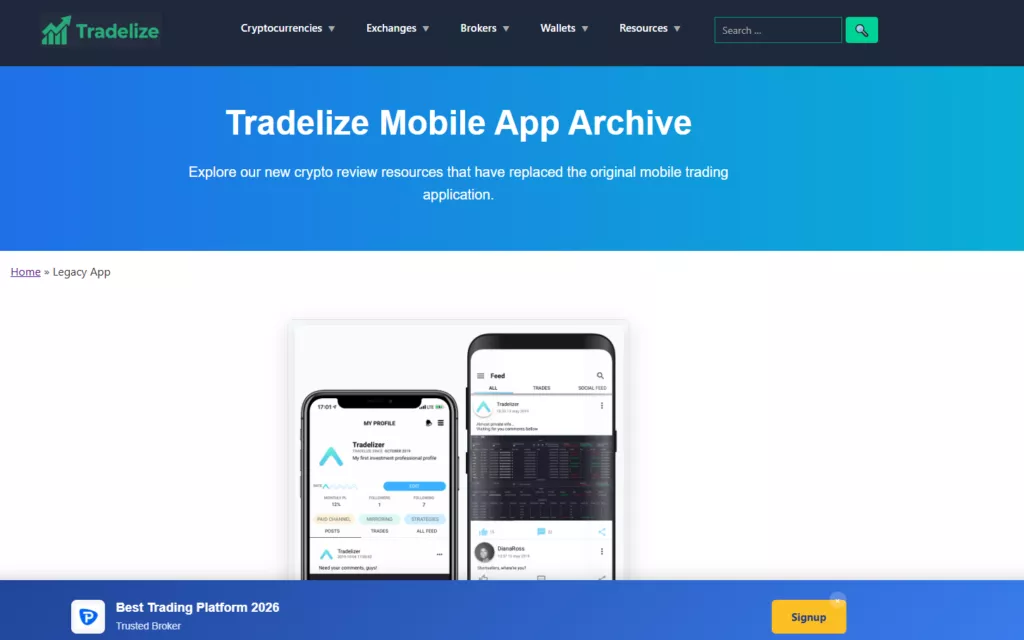 Tradelize Mobile App