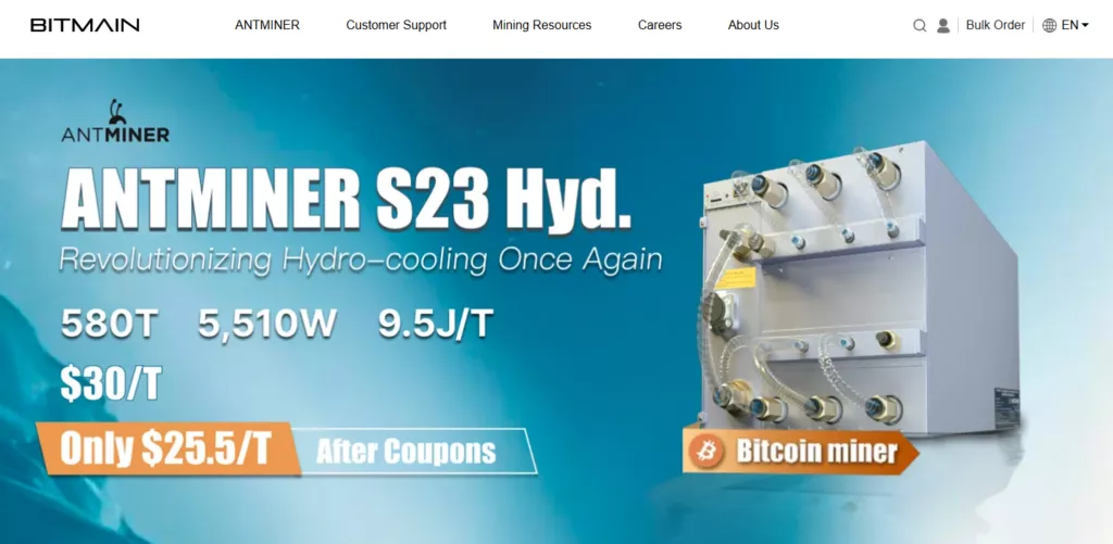 Bitmain Antminer Bitcoin Mining