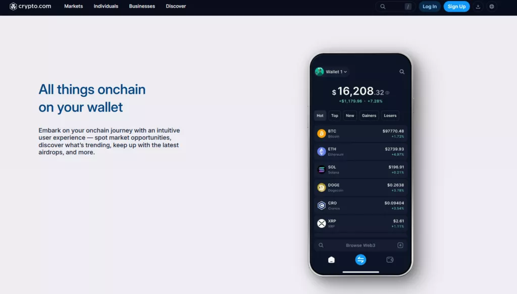 Crypto.com mobile app