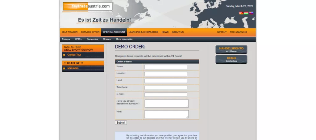 Daytrade Demo Acount