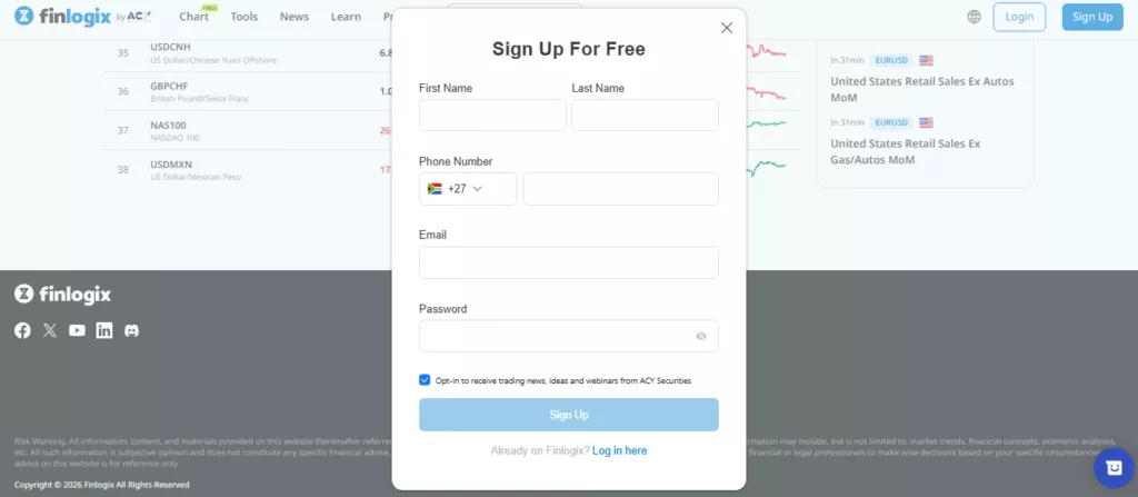 Finlogix Account Set Up