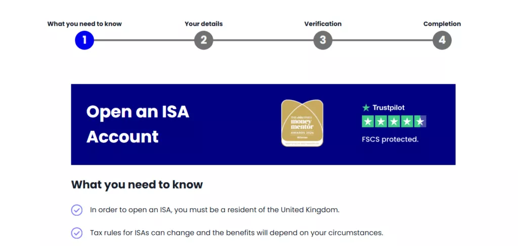 Interactive Investor Account Steps
