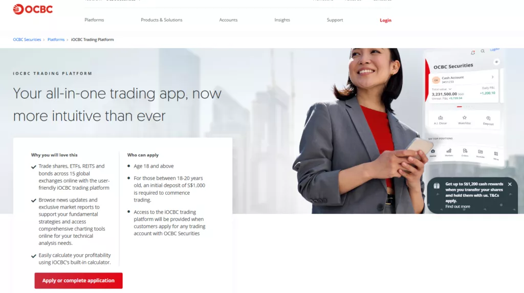 OCBC Securities Trading platforms