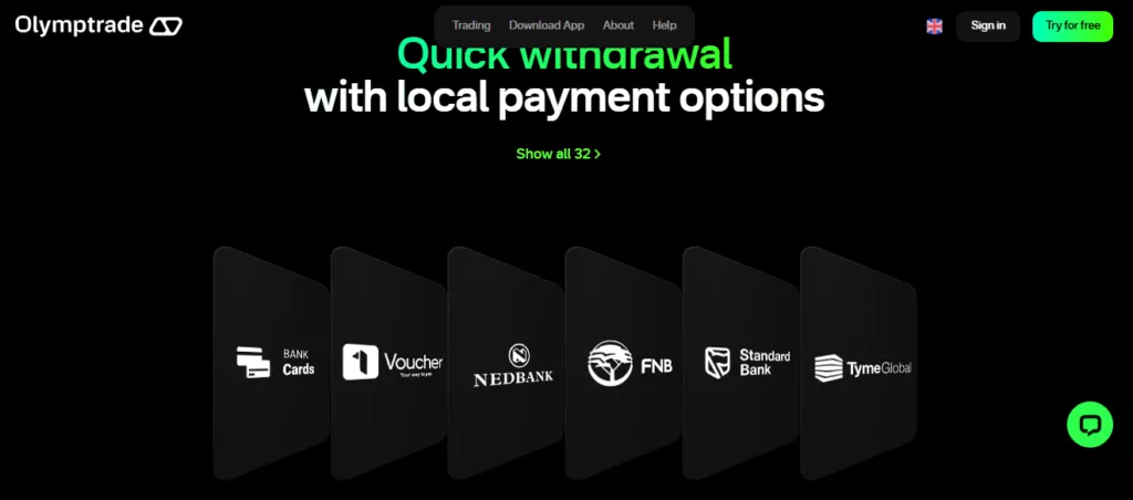 Olymp Trade Deposit and withdrawal