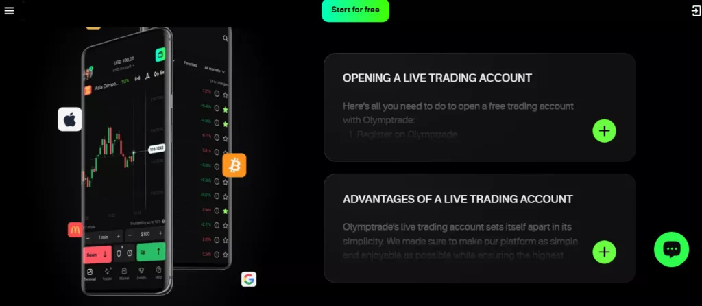 Olymp Trade Live Account 