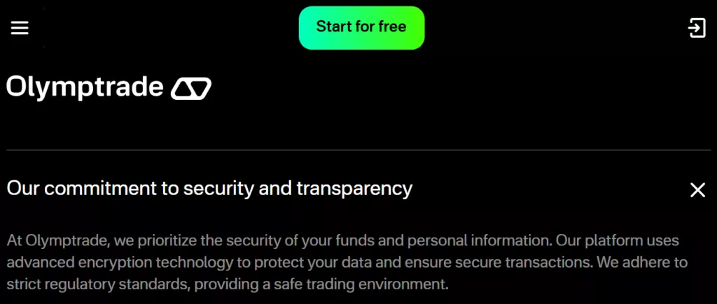 Olymp Trade Safety and Security