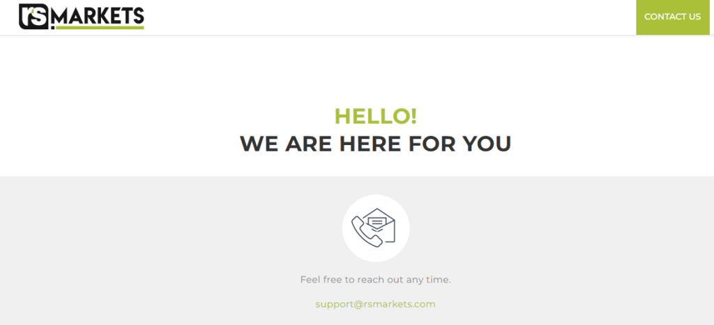 RS MARKETS Customer support RS MARKETS Customer support