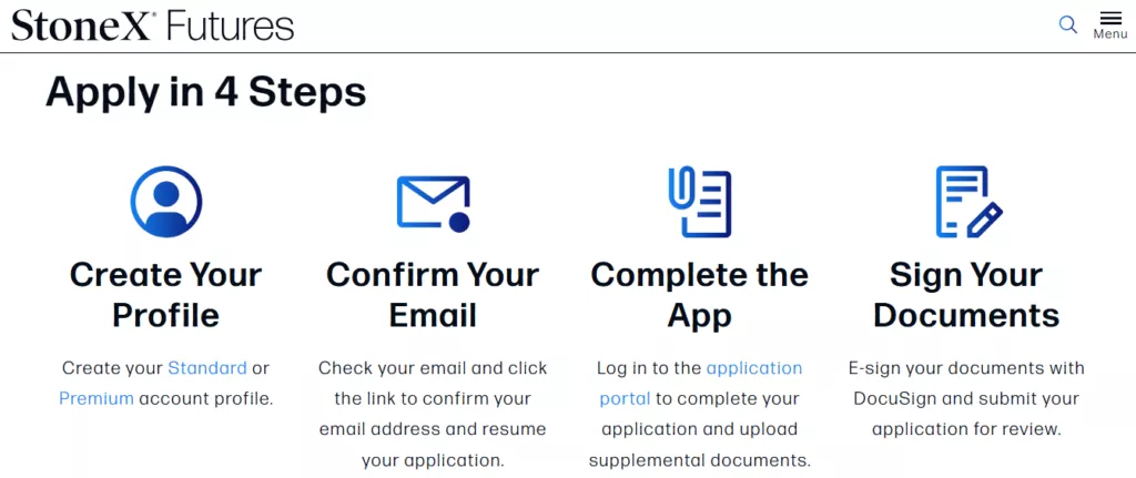 StoneX Account Steps
