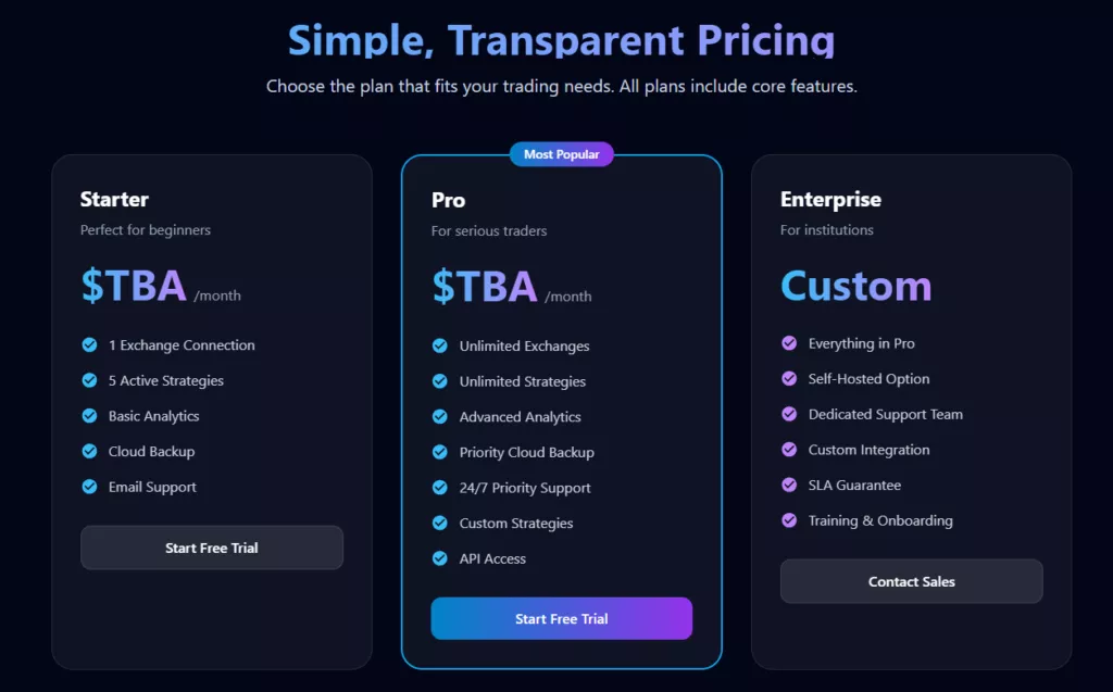 Trade-Mate fees and costs