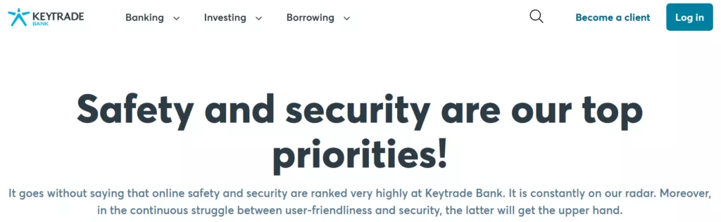 keytrade safty security
