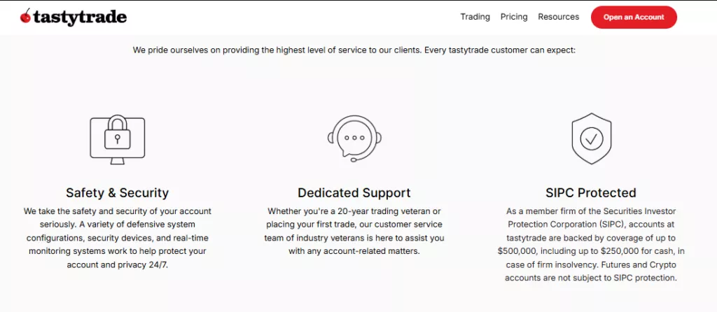 tastytrade Safety and Security
