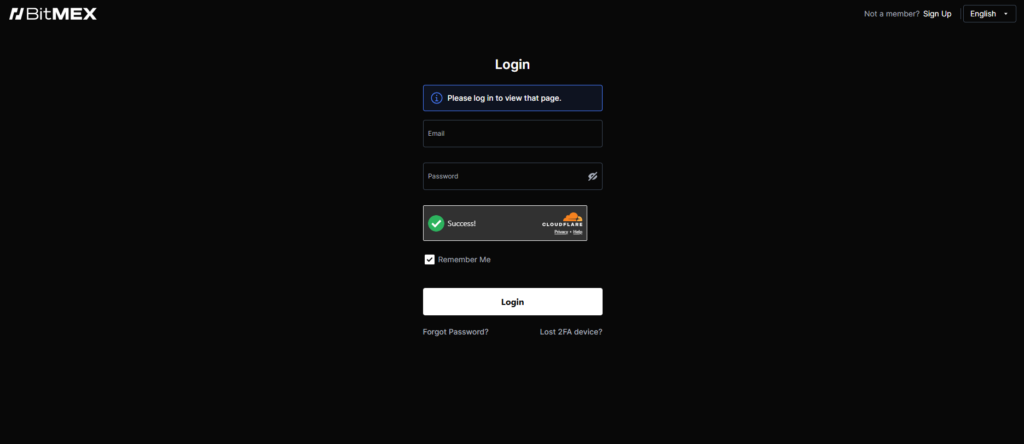 BitMEX Account