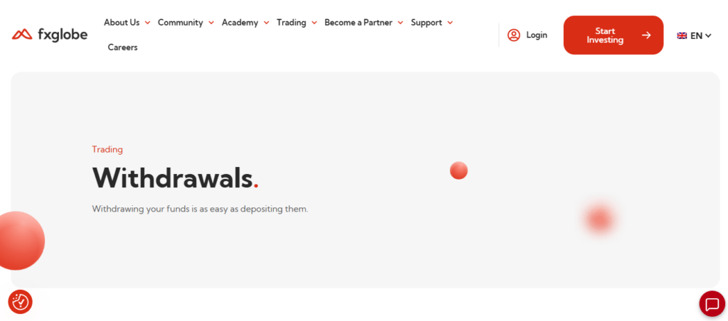 FXGlobe Withdrawals
