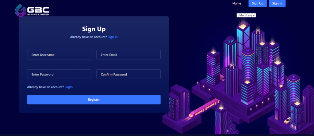 GBC Mining Account