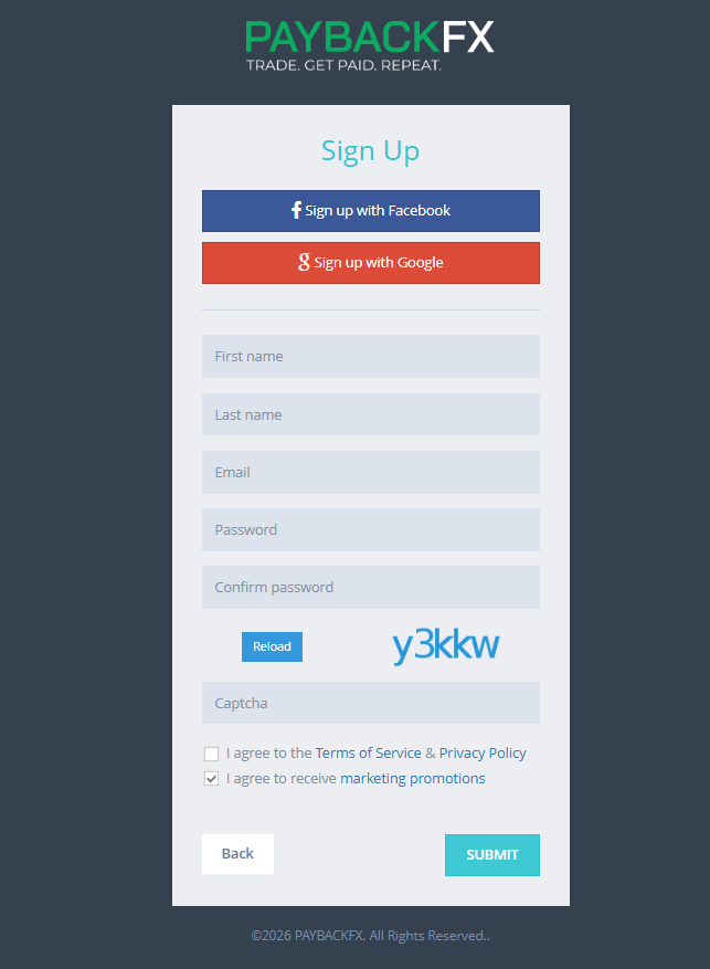 How to open a PAYBACKFX account