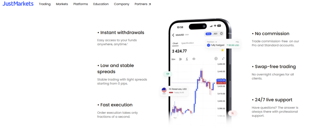 JustMarkets MoneyGram