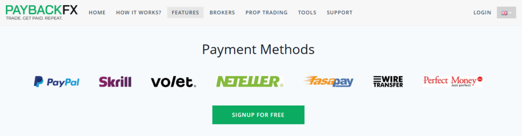 PAYBACKFX Deposit and Withdrawal PAYBACKFX Deposit and Withdrawal