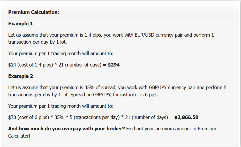 fees premium