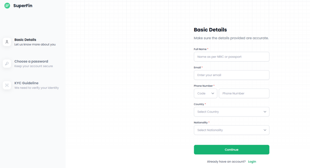How to Set Up a SuperFin Account &ndash; Step by Step