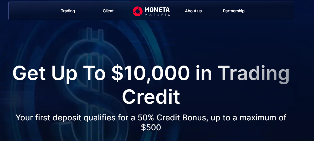 Moneta Markets Sign-up Bonus