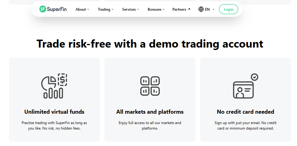 SuperFin Demo Account
