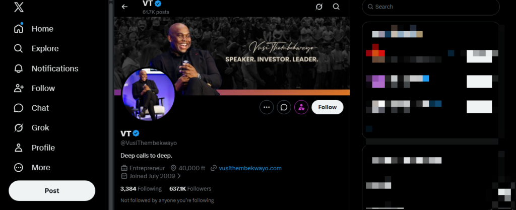Vusi Thembekwayo Financial Advisor