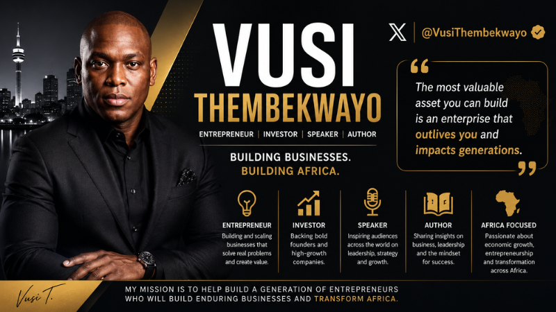 Vusi Themekwayo Financial Advisor Banner