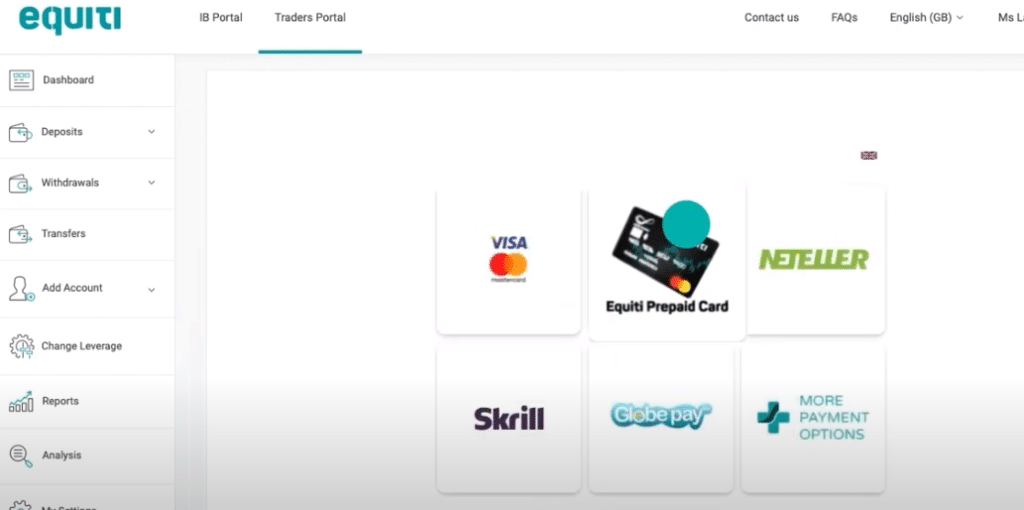 Equiti how to deposit the minimum amount step 3 Equiti how to deposit the minimum amount step 3