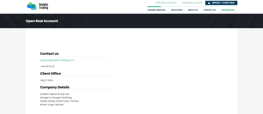 Noble Trading Account Opening Steps