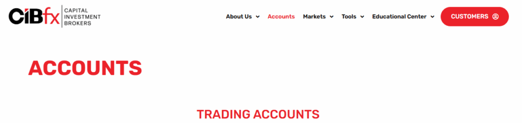 Capital Investment Brokers Account Types