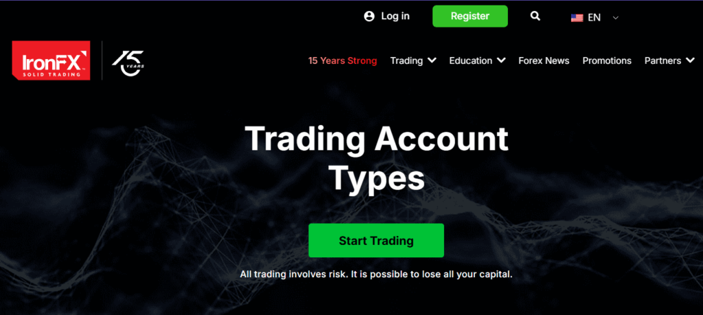 IronFX Account Types IronFX Account Types