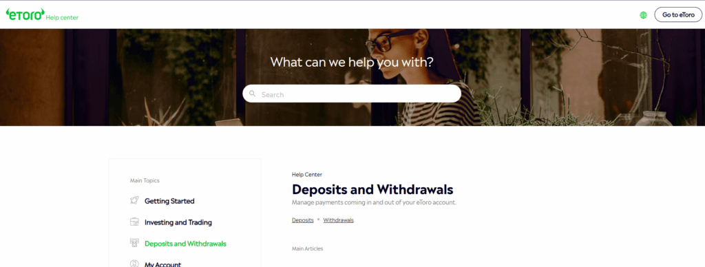 etoro Deposit and Withdrawal