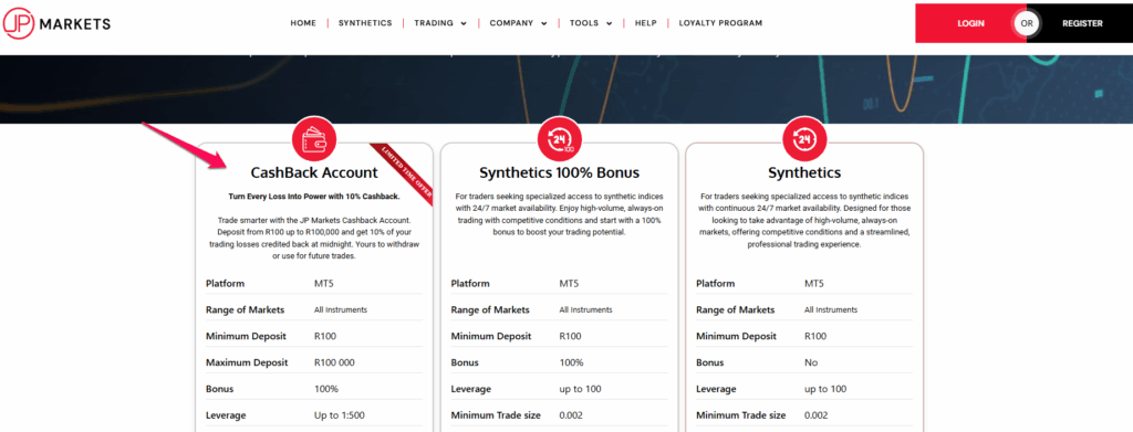 CashBack Account