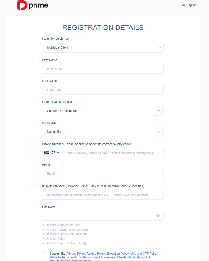 How to Open a Doo Prime Account step 2
