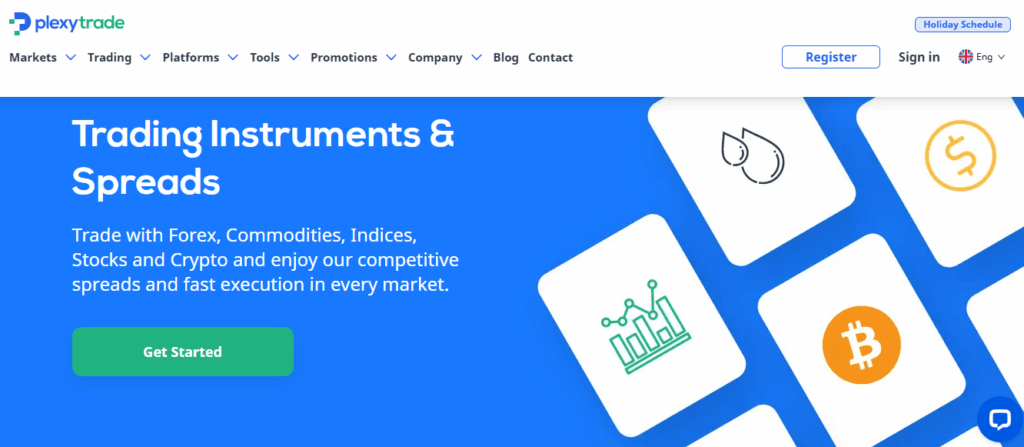 Plexytrade Fees and Spreads