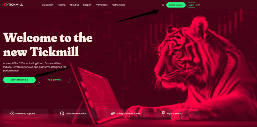 How to Open a Tickmill Account step 1 How to Open a Tickmill Account step 1