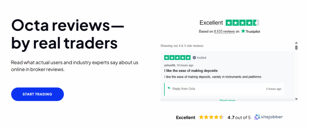 Octa Customer Reviews