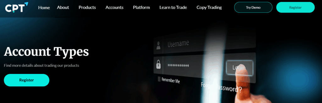 CPT Markets Account Types