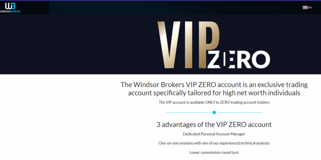 Windsor Brokers VIP Zero Account