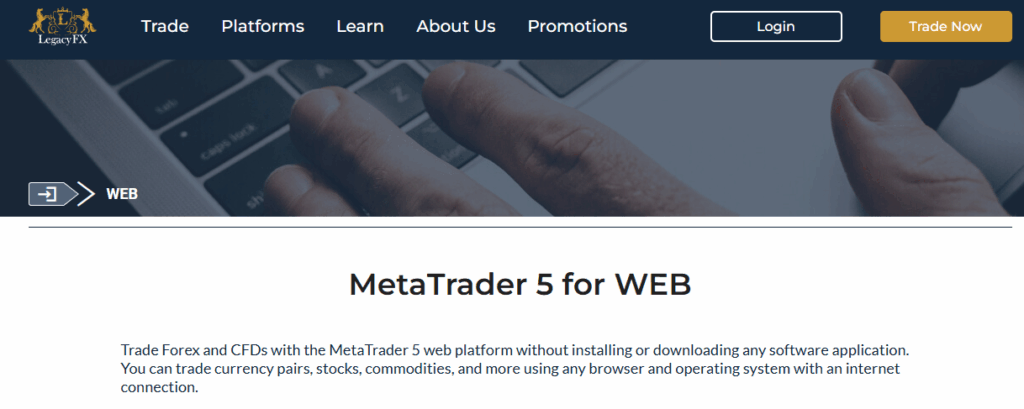 MetaTrader 5 Web Platform