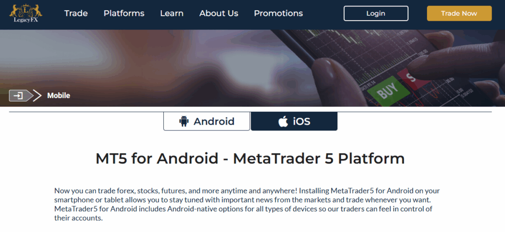 MetaTrader 5 for Mobile (Android & iOS)