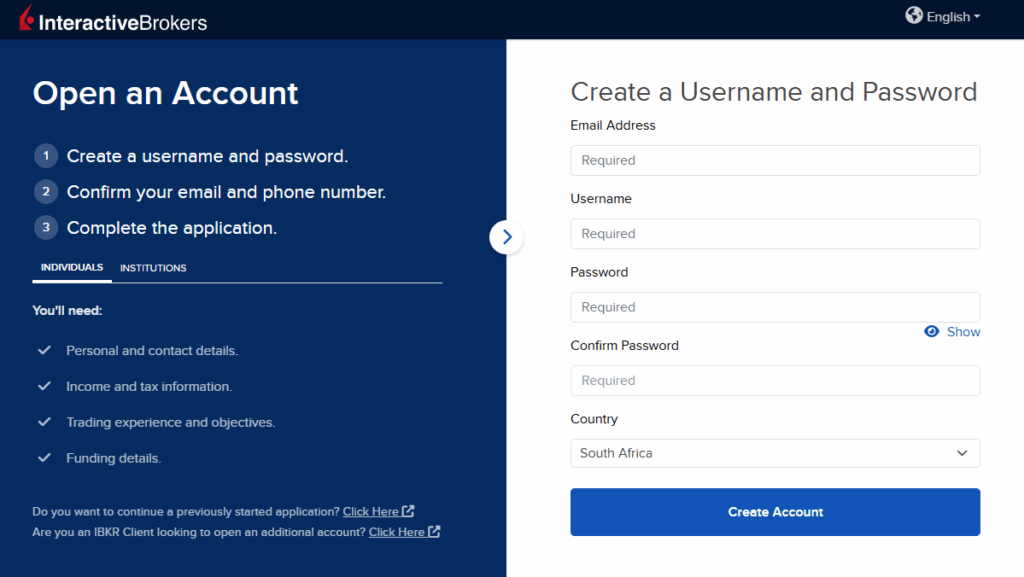 How to Open an Interactive Brokers Individual Account - Step-by-Step Guide step 2