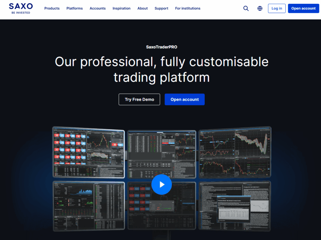 Saxo Bank – via SaxoTraderPRO