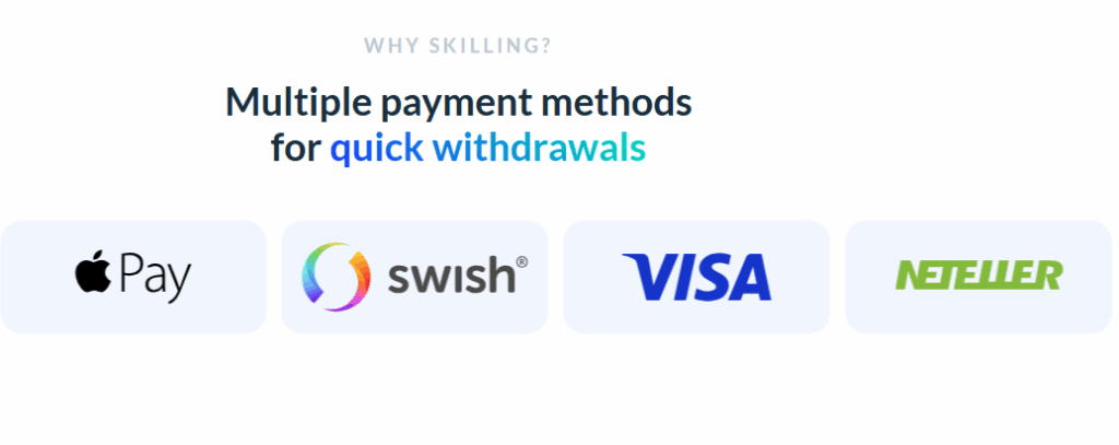 Skilling.com Deposit and withdrawal