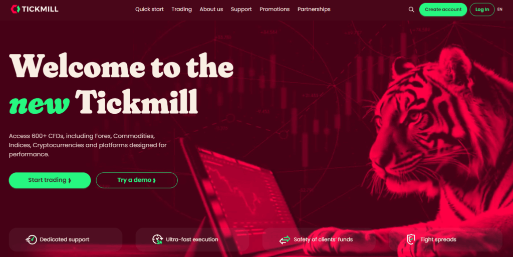 Tickmill Best New Regulated Brokers